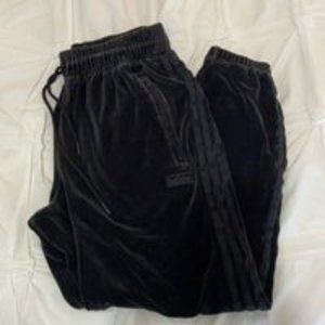Velour Adidas Pants (Men's Medium)